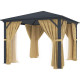 Pergola 300x300cm in alluminio antracite e policarbonato - X-METAL