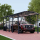 Tettoia in alluminio grigio e policarbonato 1 auto 46,3m² Arcadia Alpine 12700 - Canopia by Palram