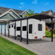 Tettoia in alluminio grigio e policarbonato 1 auto 46,3m² Arcadia Alpine 12700 - Canopia by Palram