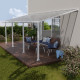 Pergola per terrazza in alluminio bianco 3x7,30m + PC 16mm Olympia - Canopia by Palram