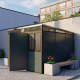 Casetta da giardino modulare coibentata 3x3m antracite e nera - pavimento incluso - Everbox