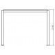 Pergola bioclimatica autoportante motorizzata in alluminio antracite 4x3m - con telecomando - X-METAL