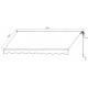 Tenda da sole motorizzata 350x250cm EASY antracite telo poliestere antracite - X-METAL