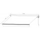 Tenda da sole manuale 395x300cm DECO antracite telo in poliestere antracite - X-METAL
