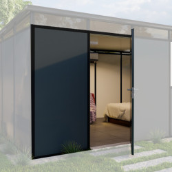 Porta doppia aggiuntiva antracite con struttura nera - Everbox
