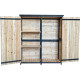 Armadio da giardino a doppia anta in legno termotrattato FSC 140x50x162cm - Arbor