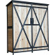 Armadio da giardino a doppia anta in legno termotrattato FSC 140x50x162cm - Arbor