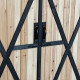 Armadio da giardino a doppia anta in legno termotrattato FSC 140x50x162cm - Arbor