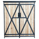 Armadio da giardino a doppia anta in legno termotrattato FSC 140x50x162cm - Arbor