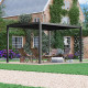 Pergola bioclimatica autoportante in alluminio antracite 3x4m FIRST - X-METAL