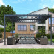 Pergola bioclimatica autoportante in alluminio antracite 3x4m FIRST - X-METAL