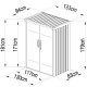 Armadio da giardino in metallo antracite Kosto 2240L - X-METAL