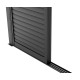 Parete completa a 3 pannelli con alette apribili e porta scorrevole - 400cm - antracite - X-METAL