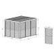 Parete completa a 3 pannelli con alette apribili e porta scorrevole - 400cm - antracite - X-METAL