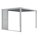 Parete completa di 3 pannelli scorrevoli con alette apribili - 300cm - grigio chiaro - X-METAL