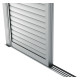 Parete completa di 3 pannelli scorrevoli con alette apribili - 300cm - grigio chiaro - X-METAL