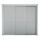Parete completa di 3 pannelli scorrevoli con alette apribili - 300cm - grigio chiaro - X-METAL