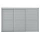Parete completa di 3 pannelli scorrevoli con alette apribili - 300cm - grigio chiaro - X-METAL
