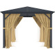 Tende per pergola 300x300cm in alluminio antracite e policarbonato X-METAL