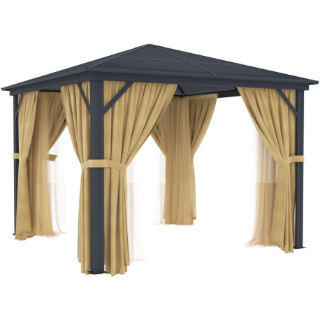 Tende per pergola 300x300cm in alluminio antracite e policarbonato X-METAL