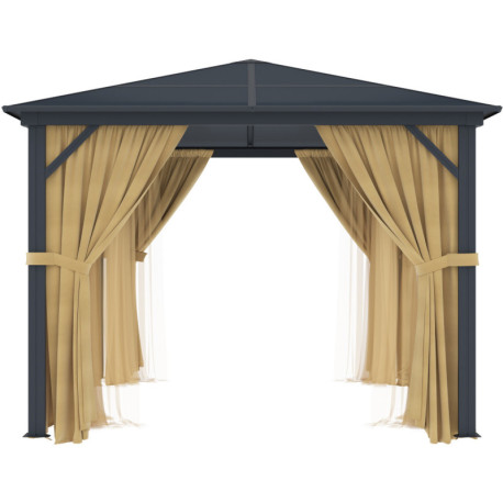 Tende per pergola 300x395cm in alluminio antracite e policarbonato X-METAL