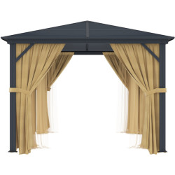 Tende per pergola 360x360cm in alluminio antracite e policarbonato X-METAL