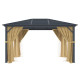 Pergola 300x395cm in alluminio antracite e policarbonato X-METAL