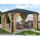 Pergola 300x395cm in alluminio antracite e policarbonato X-METAL