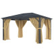 Pergola 300x395cm in alluminio antracite e policarbonato X-METAL