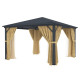 Pergola 360x360cm in alluminio antracite e policarbonato X-METAL