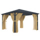 Pergola 360x360cm in alluminio antracite e policarbonato X-METAL