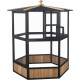 Voliera in legno FSC termotrattato diam. 150 cm x H.179 cm - Shelty Pet