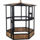 Voliera in legno FSC termotrattato diam. 150 cm x H.179 cm - Shelty Pet