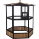 Voliera in legno FSC termotrattato diam. 150 cm x H.179 cm - Shelty Pet