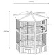 Voliera in legno FSC termotrattato diam. 150 cm x H.179 cm - Shelty Pet