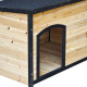 Cuccia in legno termotrattato FSC 104x66x70cm per cani di taglia media - Shelty Pet