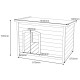 Cuccia in legno termotrattato FSC 104x66x70cm per cani di taglia media - Shelty Pet