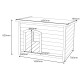 Cuccia in legno termotrattato FSC 116x76x82cm per cani di grossa taglia - Shelty Pet
