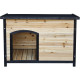 Cuccia in legno termotrattato FSC 116x76x82cm per cani di grossa taglia - Shelty Pet