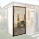 Pannello in doppio vetro con tenda integrata e telaio nero per ufficio da giardino Everbox