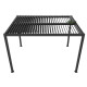 Pergola bioclimatica autoportante motorizzata in alluminio antracite 3x3m - con telecomando - X-METAL