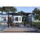 Pergola bioclimatica autoportante motorizzata in alluminio antracite 3x3m - con telecomando - X-METAL