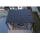 Pergola bioclimatica autoportante motorizzata in alluminio antracite 4x3m - con telecomando - X-METAL