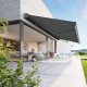Tenda da sole motorizzata 500x300cm LEDY antracite telo poliestere antracite - X-METAL