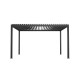 Pergola bioclimatica autoportante motorizzata DOBLA in alluminio doppie alette antracite 4x3m - X-METAL