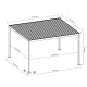 Pergola bioclimatica autoportante motorizzata DOBLA in alluminio doppie alette antracite 4x3m - X-METAL