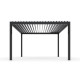 Pergola bioclimatica autoportante DELUXE in alluminio con doppie alette antracite 4x4m - telecomando - X-METAL