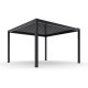 Pergola bioclimatica autoportante DELUXE in alluminio con doppie alette antracite 4x4m - telecomando - X-METAL