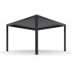 Pergola bioclimatica autoportante DELUXE in alluminio con doppie alette antracite 4x4m - telecomando - X-METAL