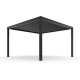 Pergola bioclimatica autoportante DELUXE in alluminio con doppie alette antracite 4x4m - telecomando - X-METAL